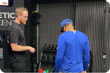 young athlete receiving sports injury rehabilitation to restore function and return to play safely