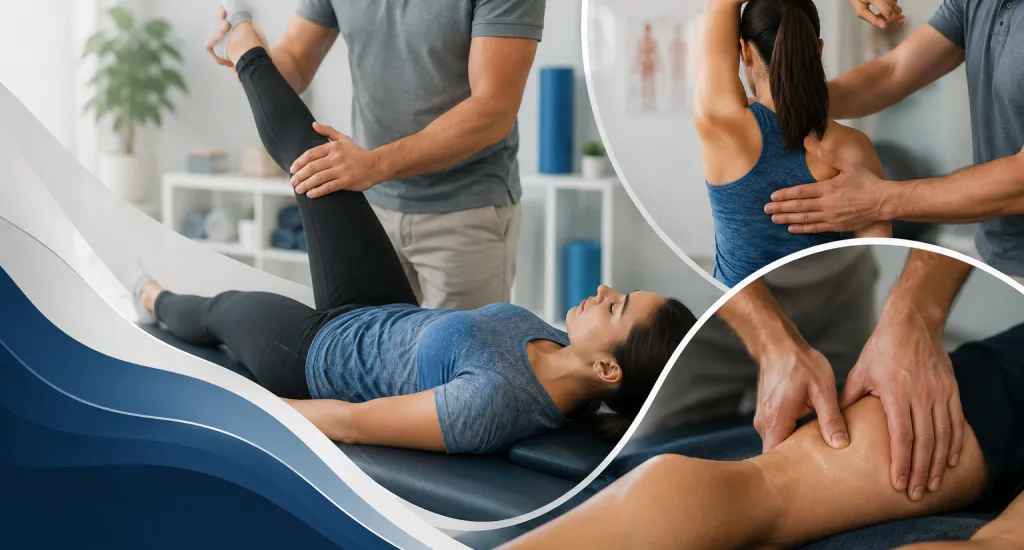 stretching range of motion and soft tissue work for physical therapy