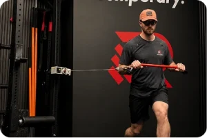 Athlete receiving sport rehab physical therapy for injury recovery and return to play