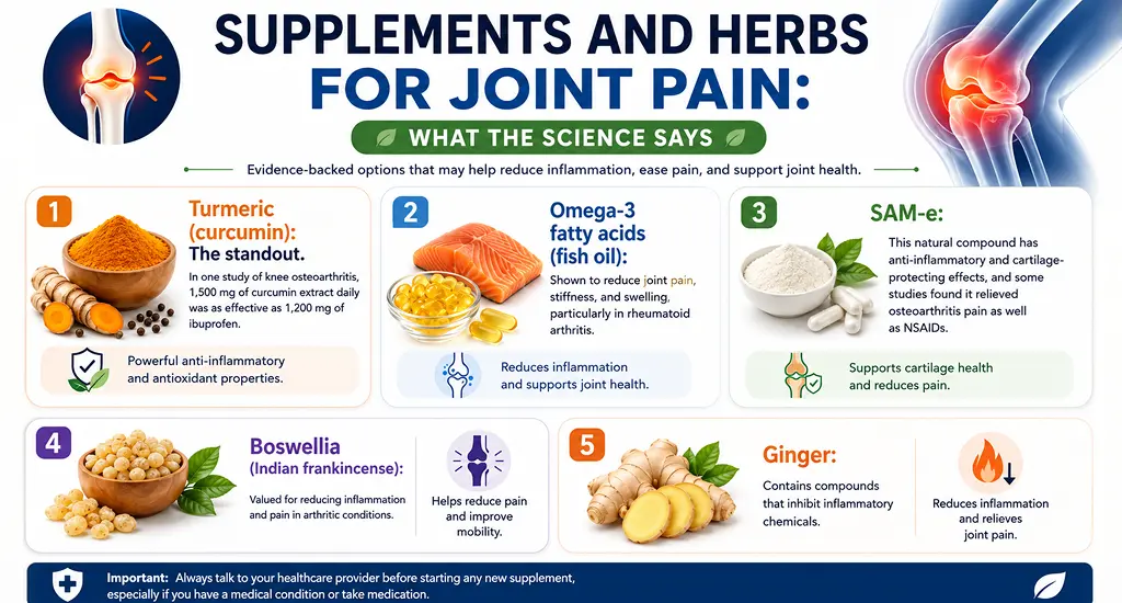 Supplements and herbs for joint pain relief
