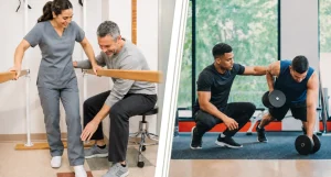 Comparison between a physical therapist and personal trainer