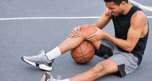 Athlete dealing with a recurring sports injury