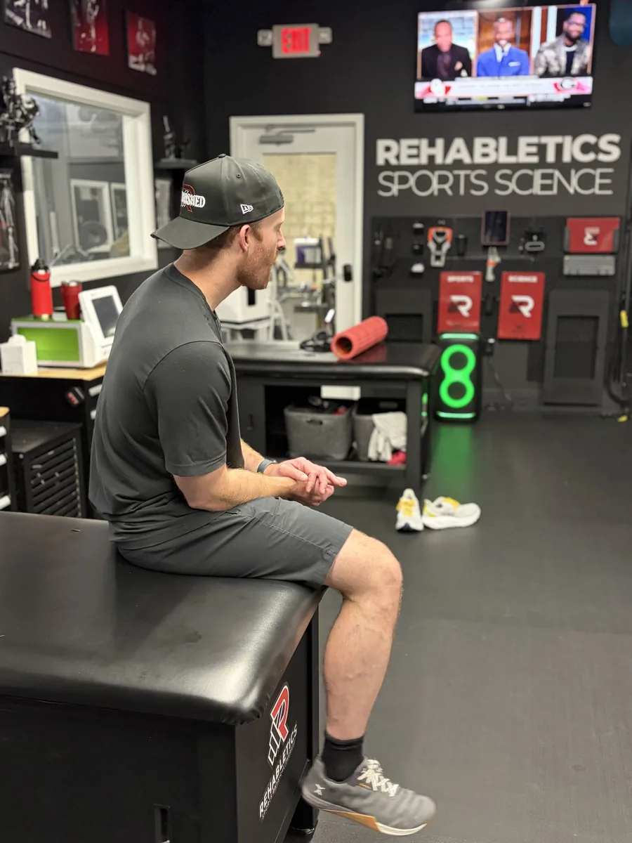 Dr. Erik Bonn at the Rehabletics Sports Science clinic in Cherry Hill, NJ
